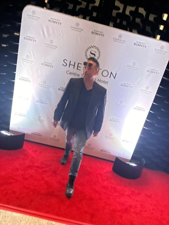 Marcel Potvin on the red carpet