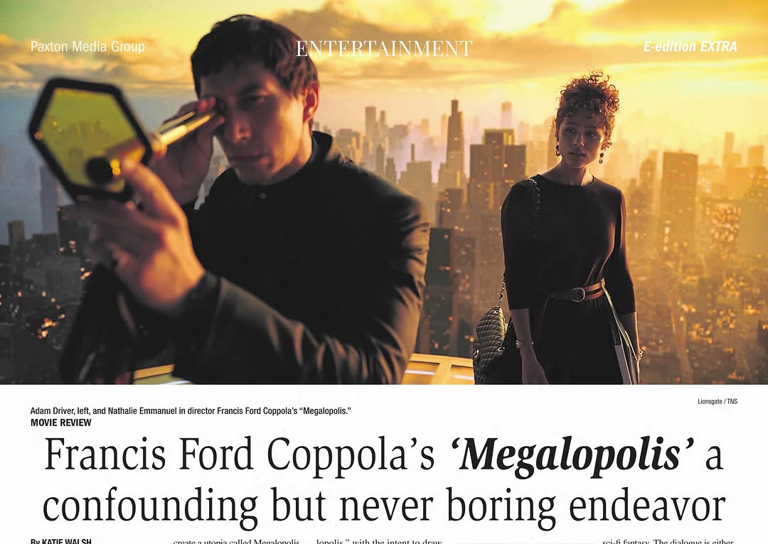 Cinepaper newspaper ad — September 24th 2024 @megalopolisfilm @francisfordcoppola